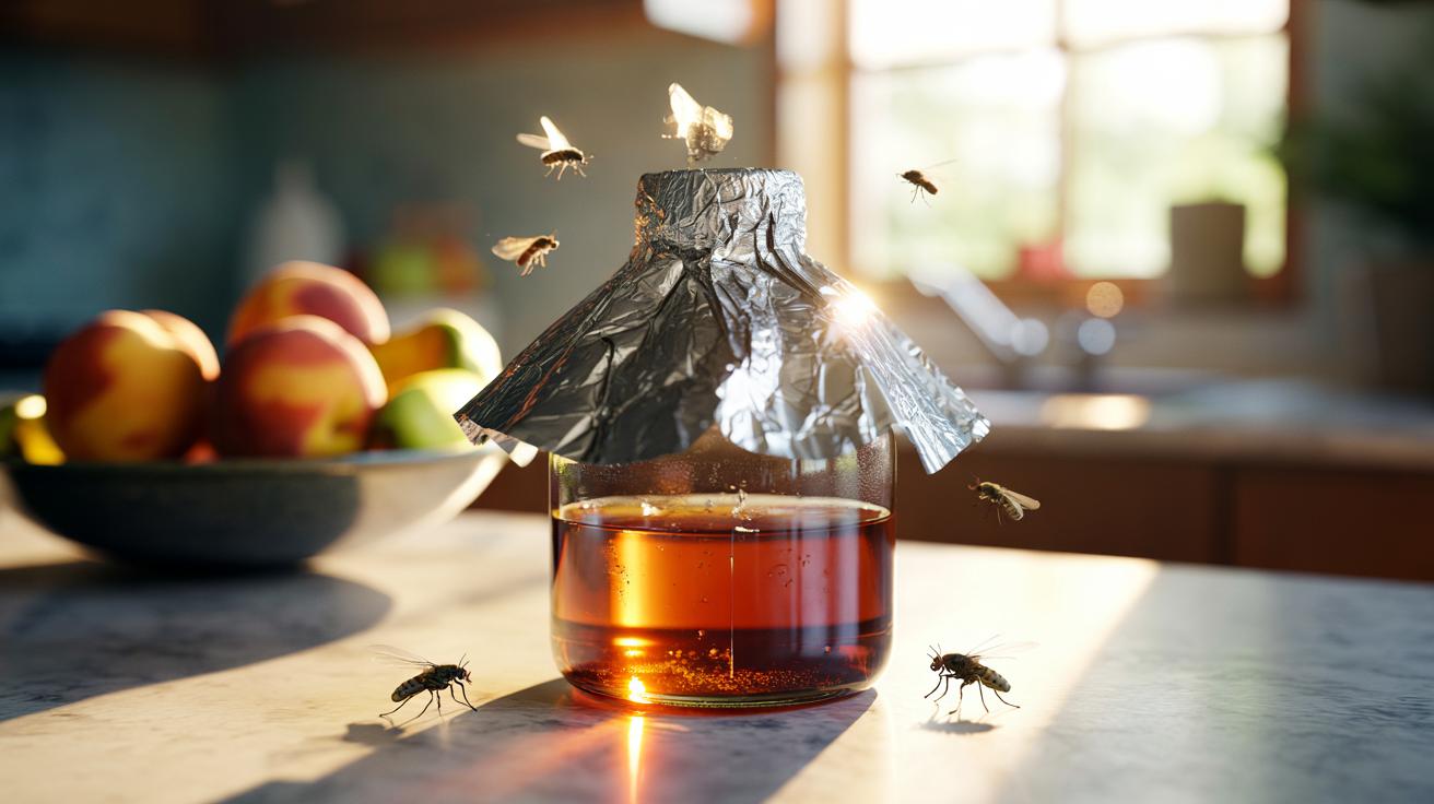 Cheap Foil Trap for Fruit Flies: Why foil lures them to their end within minutes