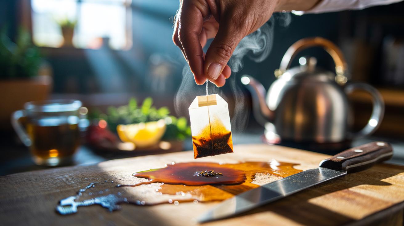 Ultimate Germ Destroyer in Kitchen: Why tea bags sanitize cutting boards fast
